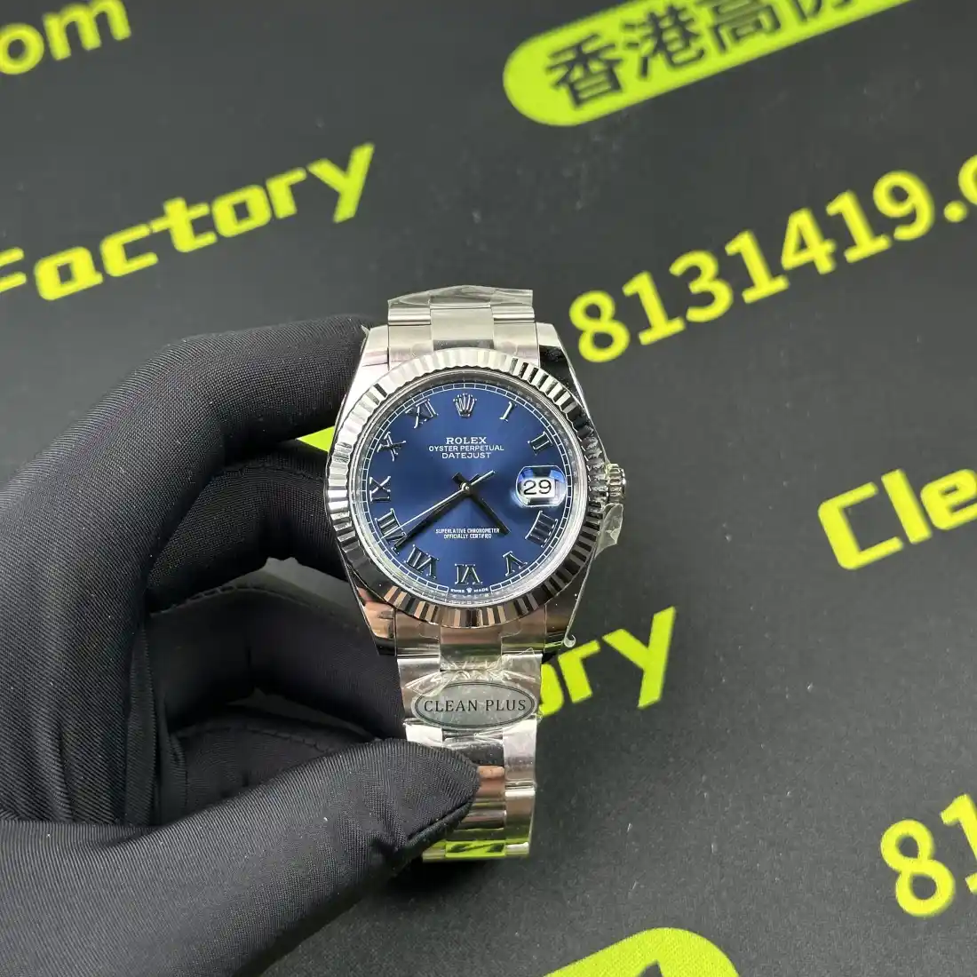 CLEAN PLUS廠勞力士日誌m126334-0025藍羅馬丹東3235機芯實拍 Clean Factory 8131419.COM