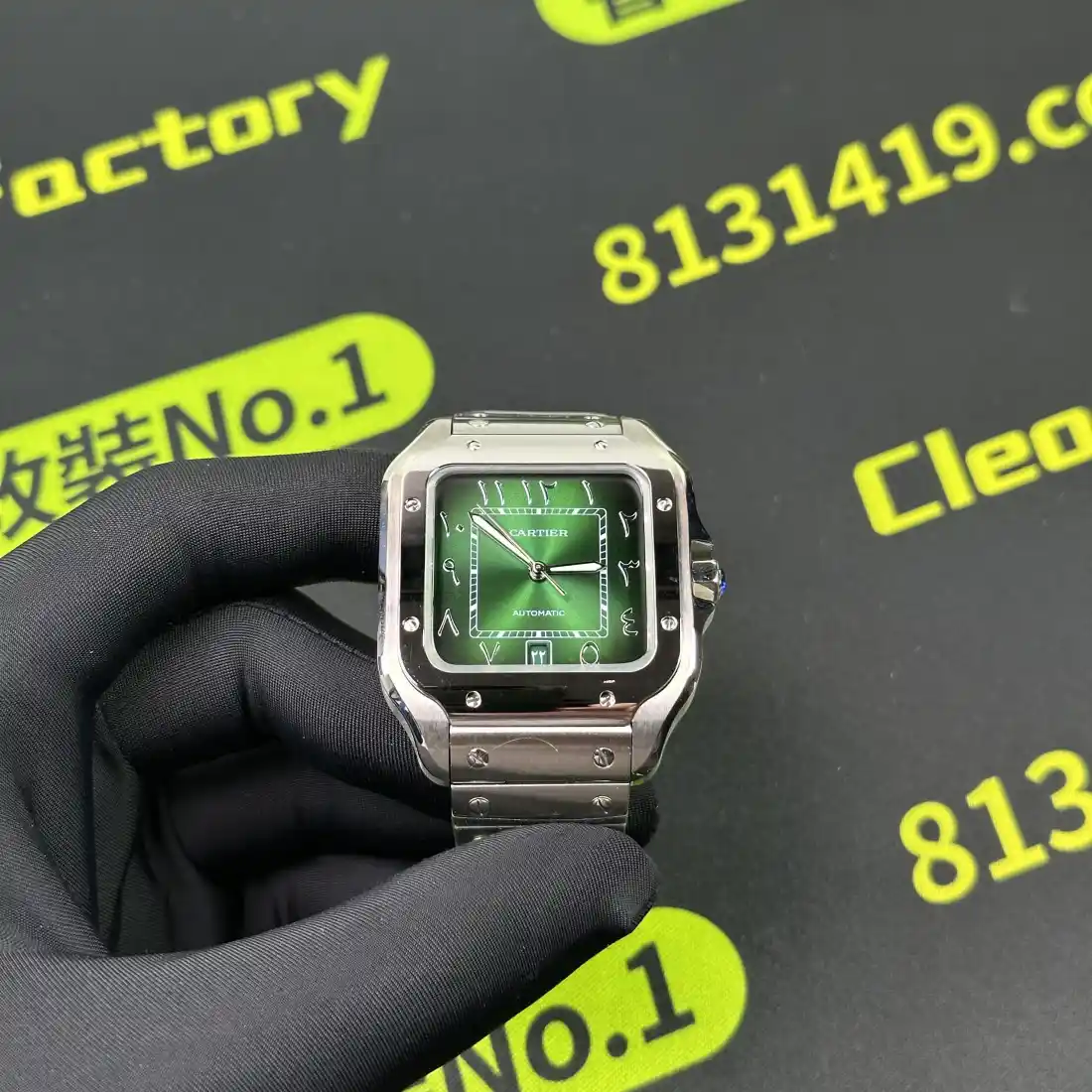 THB廠卡地亞山度士中東綠上手實拍 Clean Factory 8131419.COM