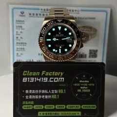 私人訂製高仿勞力士GMT系列m126715chnr-0001大閘蟹配重178g包金升級