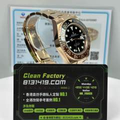 私人訂製高仿勞力士GMT系列m126715chnr-0001大閘蟹配重178g包金升級