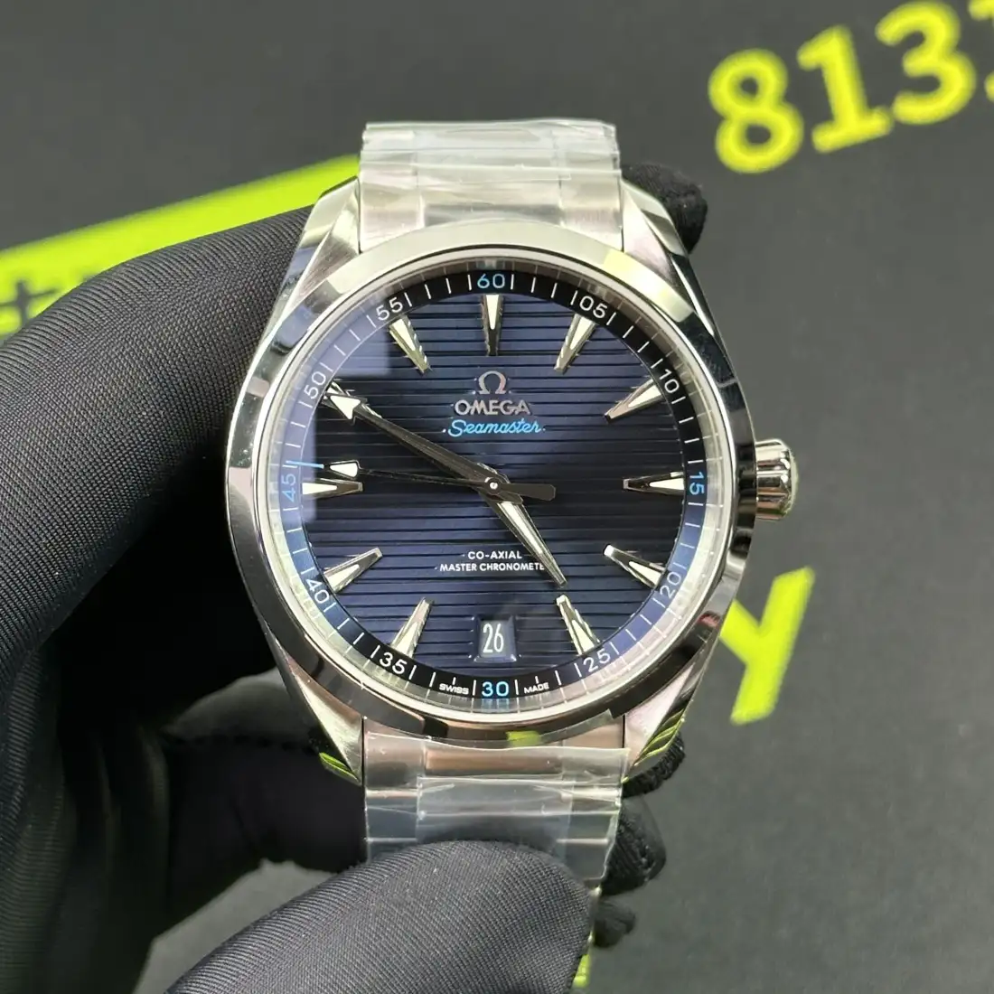 VS廠Omega海馬150橫紋藍盤一體8900機芯實拍 Clean Factory 8131419.COM