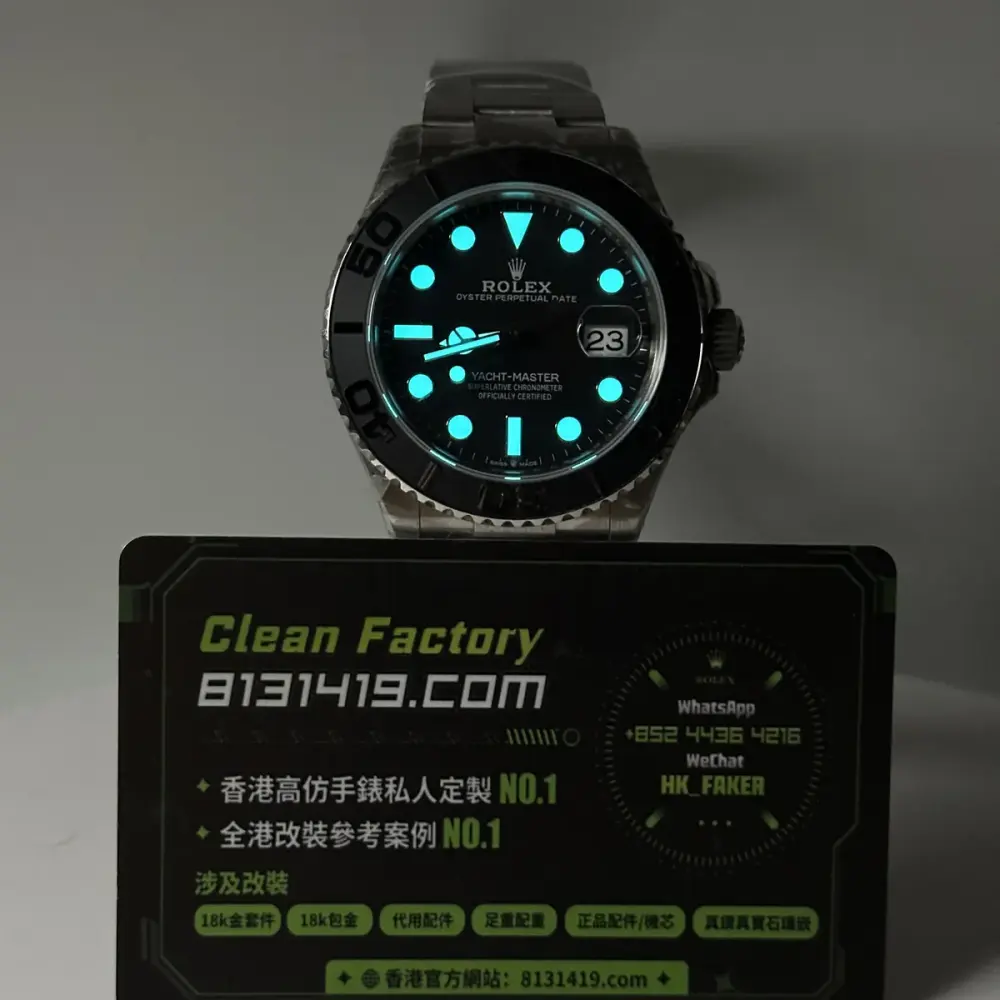 VS廠鈦遊艇 m226627 夜光實拍 時標指針發光均勻