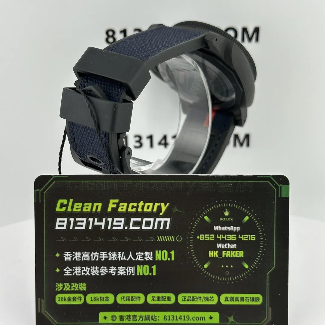 VS廠沛納海PAM01563藍色雙材質錶帶背面實拍