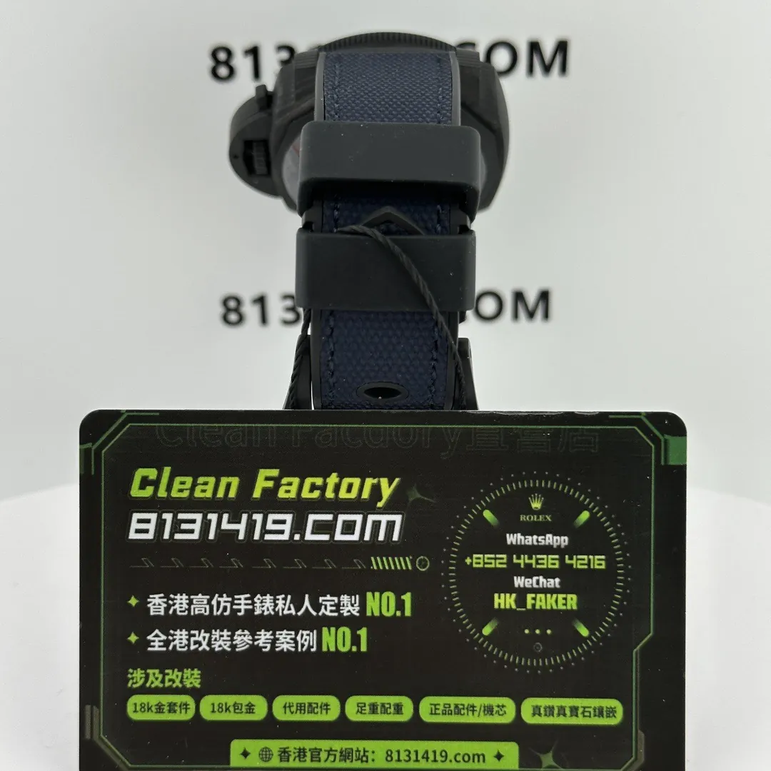 VS廠沛納海PAM01563梯形DLC針扣與錶帶側面實拍