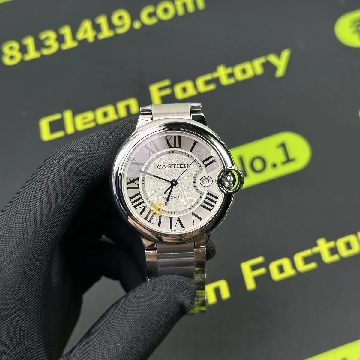 CR廠高仿卡地亞藍氣球WSBB0049 42mm手持正面實拍 Clean Factory 8131419.COM