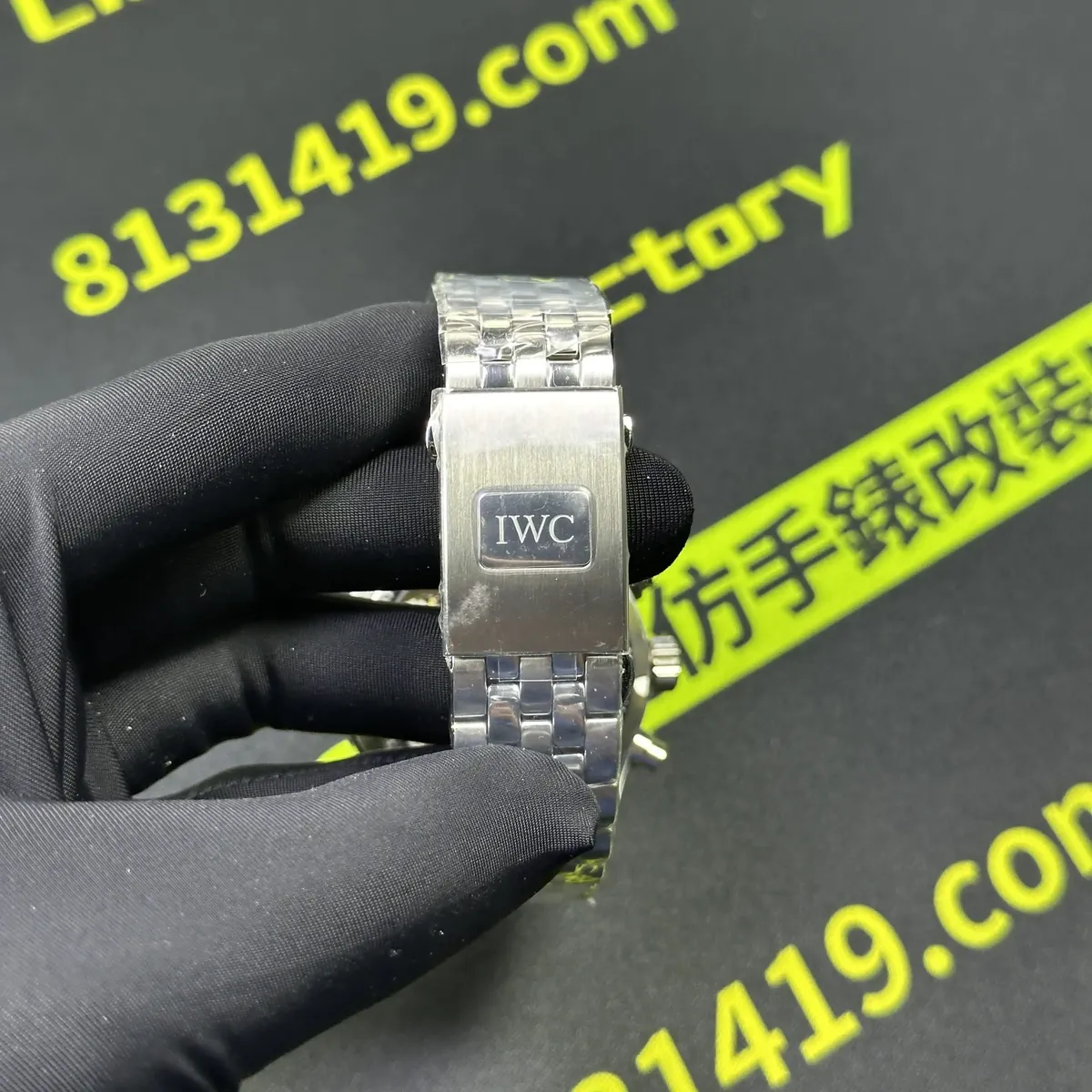 APS廠IWC飛行員摺疊扣IWC刻字特寫 Clean Factory卡片 8131419.COM
