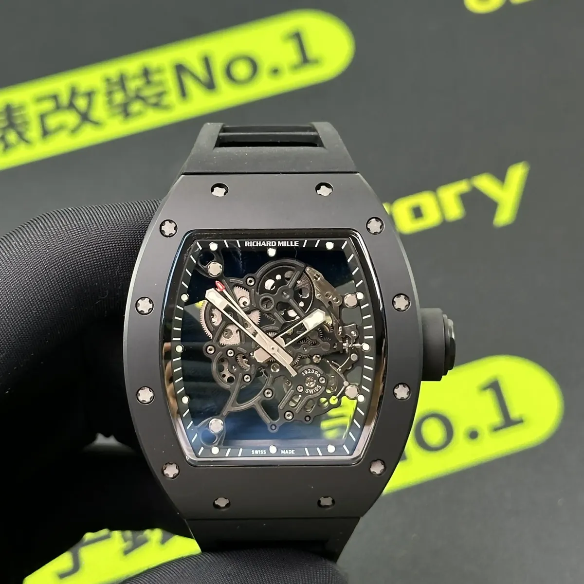私人訂製RM055黑陶瓷版正面實拍 高端訂製 Clean Factory 8131419.COM