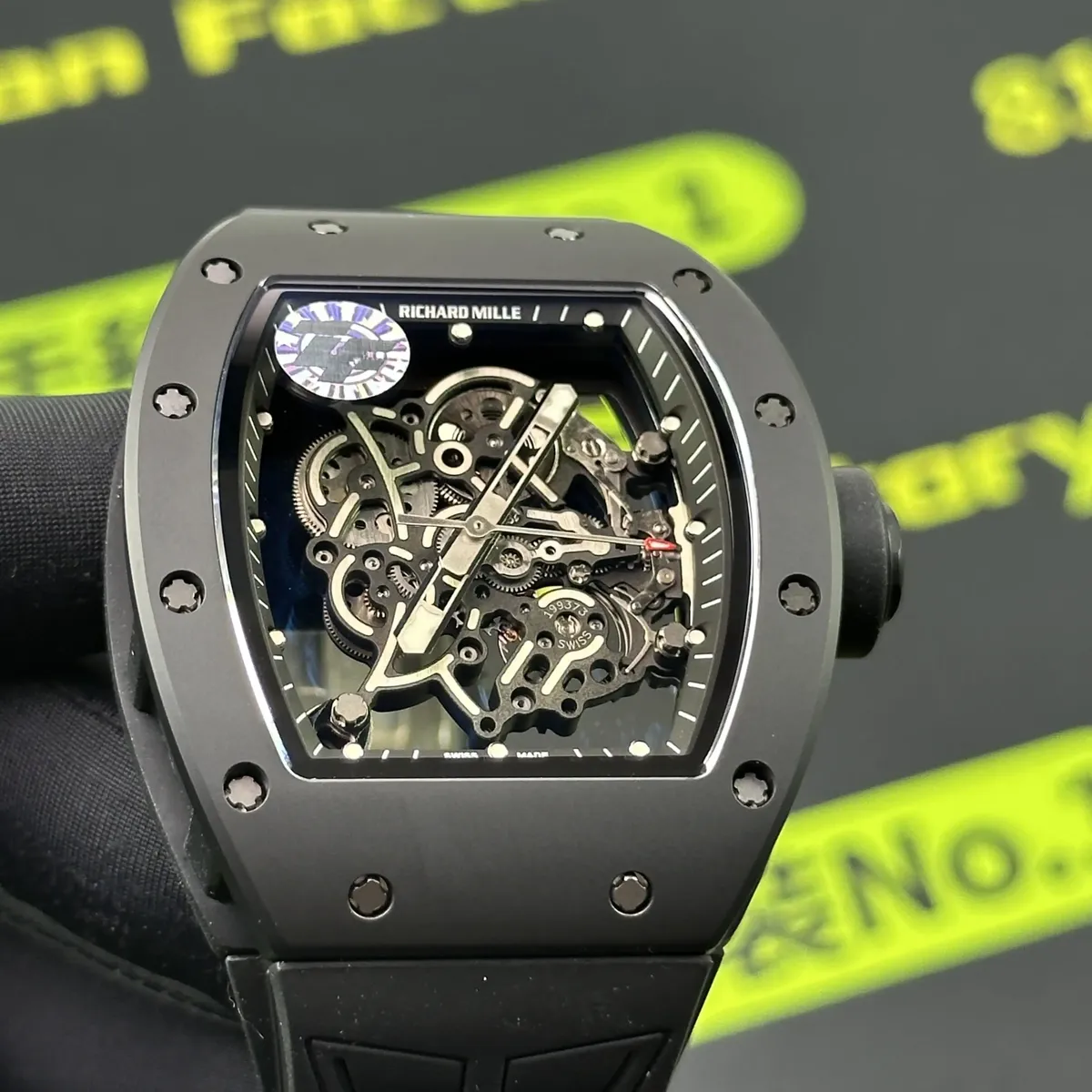 ZF廠RM055 V3鏤空盤面特寫 RMUL2雙發條盒 Clean Factory 8131419.COM