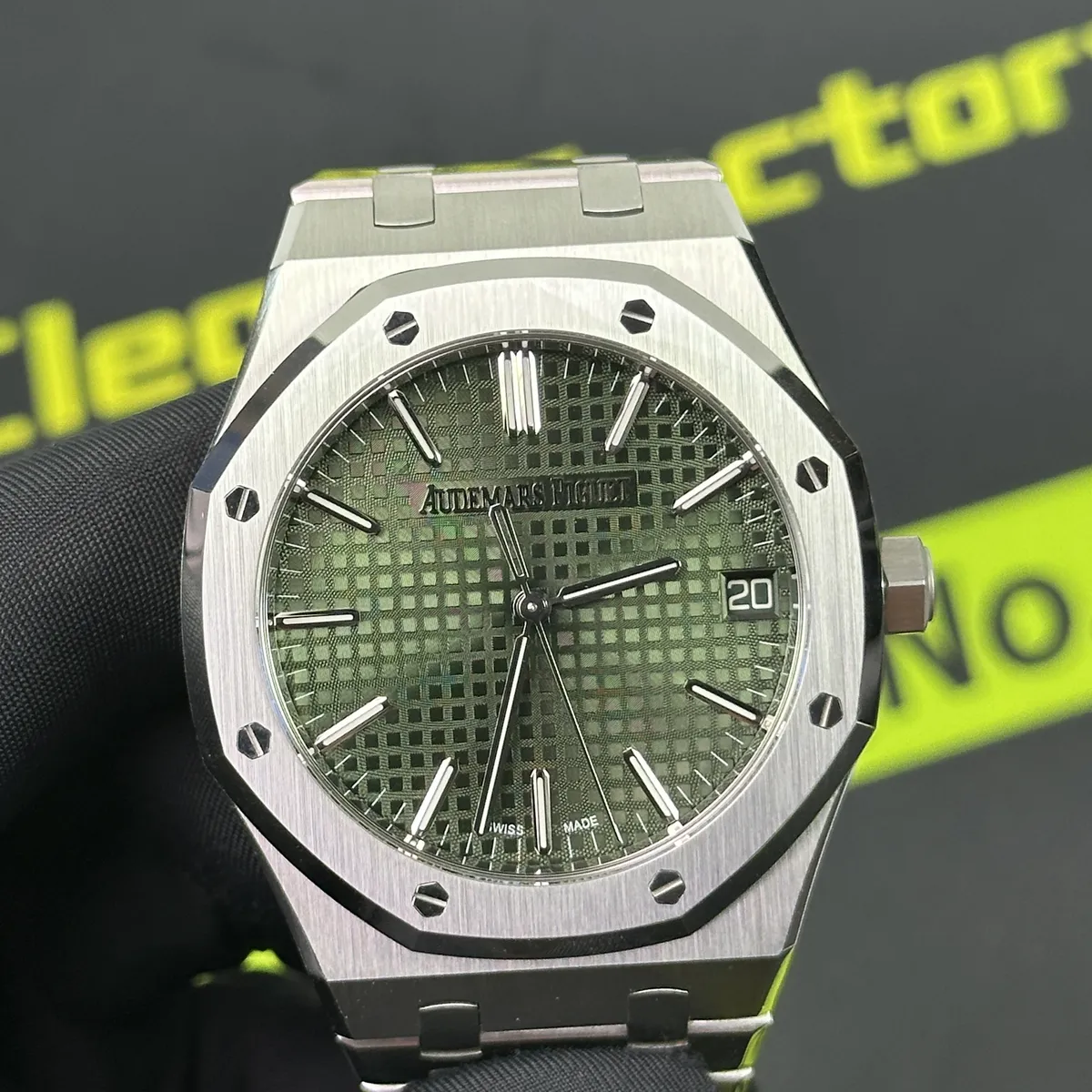 DDF廠愛彼15510ST綠色代用盤大格紋特寫實拍 Clean Factory 8131419.COM