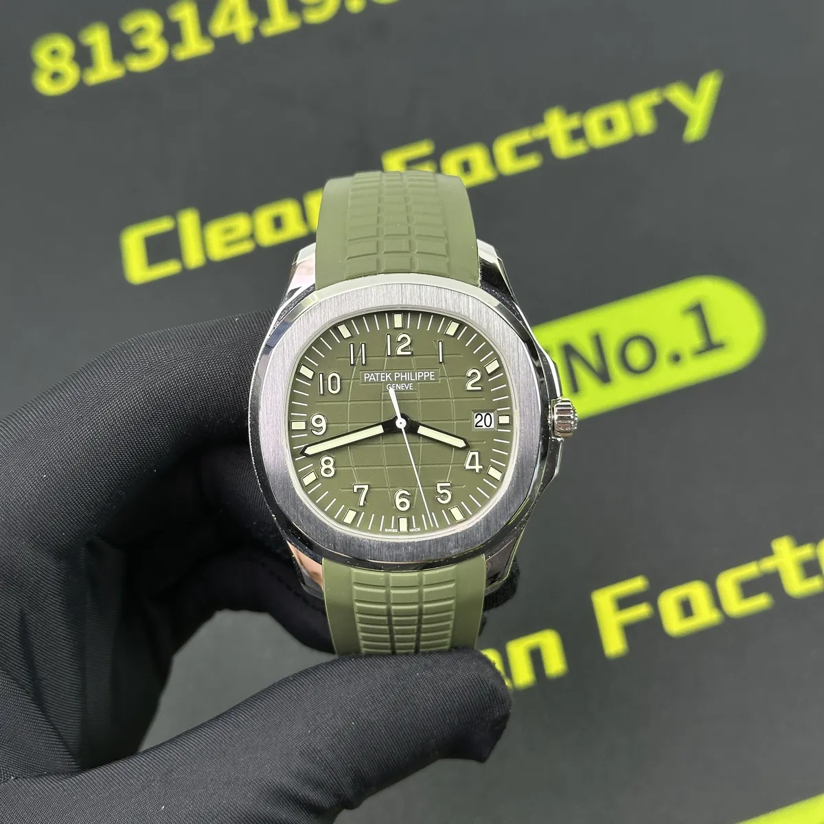 高仿百達翡麗5168G-010綠手雷正面實拍 橄欖綠盤 Clean Factory 8131419.COM