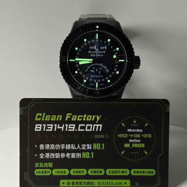 TW廠Blancpain五十噚系列5054-0140-01S藍盤月相陶瓷款