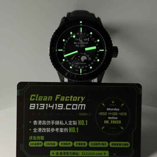 TW廠Blancpain五十噚系列5054-0130-B52A黑盤織物錶帶款