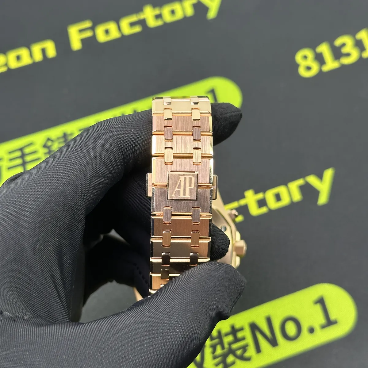 DDF廠26240OR錶帶AP折疊扣實拍 18K包金無死角 Clean Factory 8131419.COM
