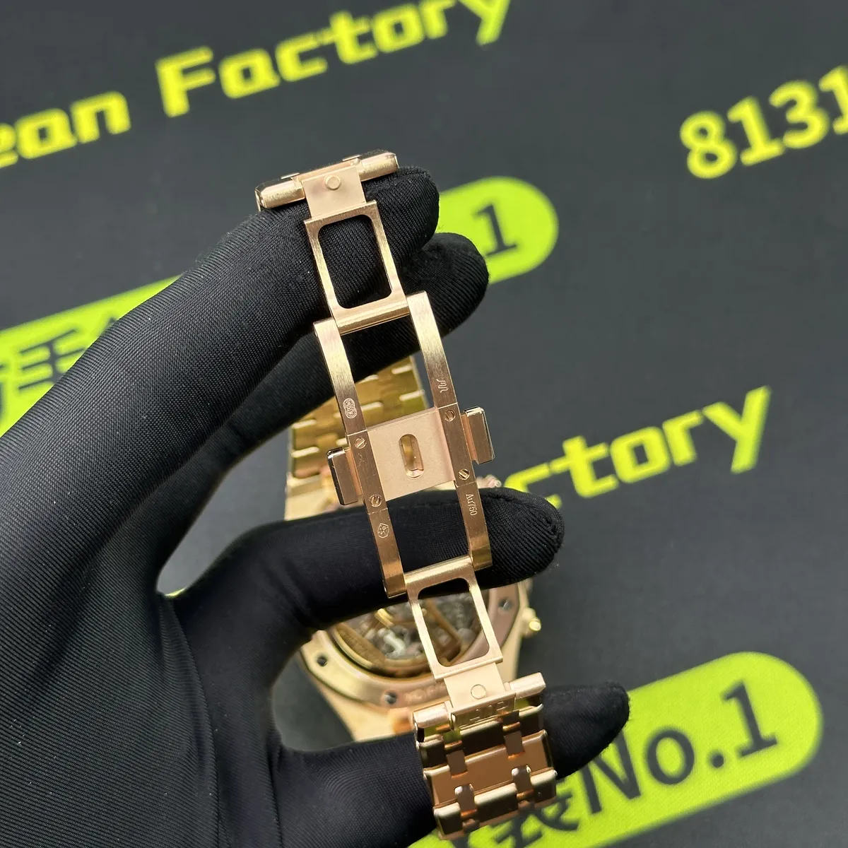 DDF廠26240OR錶扣內側750刻字實拍 Clean Factory 8131419.COM