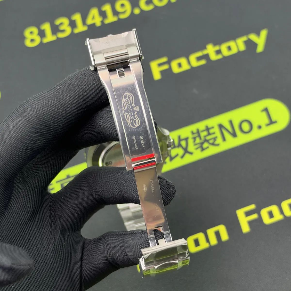VS廠探二m226570-0001錶扣內側刻字實拍 STEELINOX Easylink Clean Factory 8131419.COM