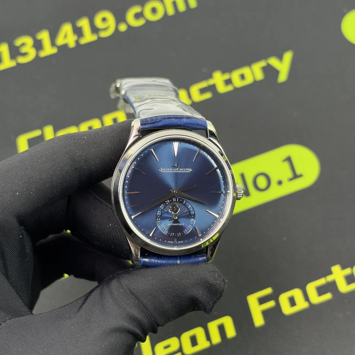 JJF廠積家月相大師Q1368480藍盤正面實拍 Clean Factory 8131419.COM