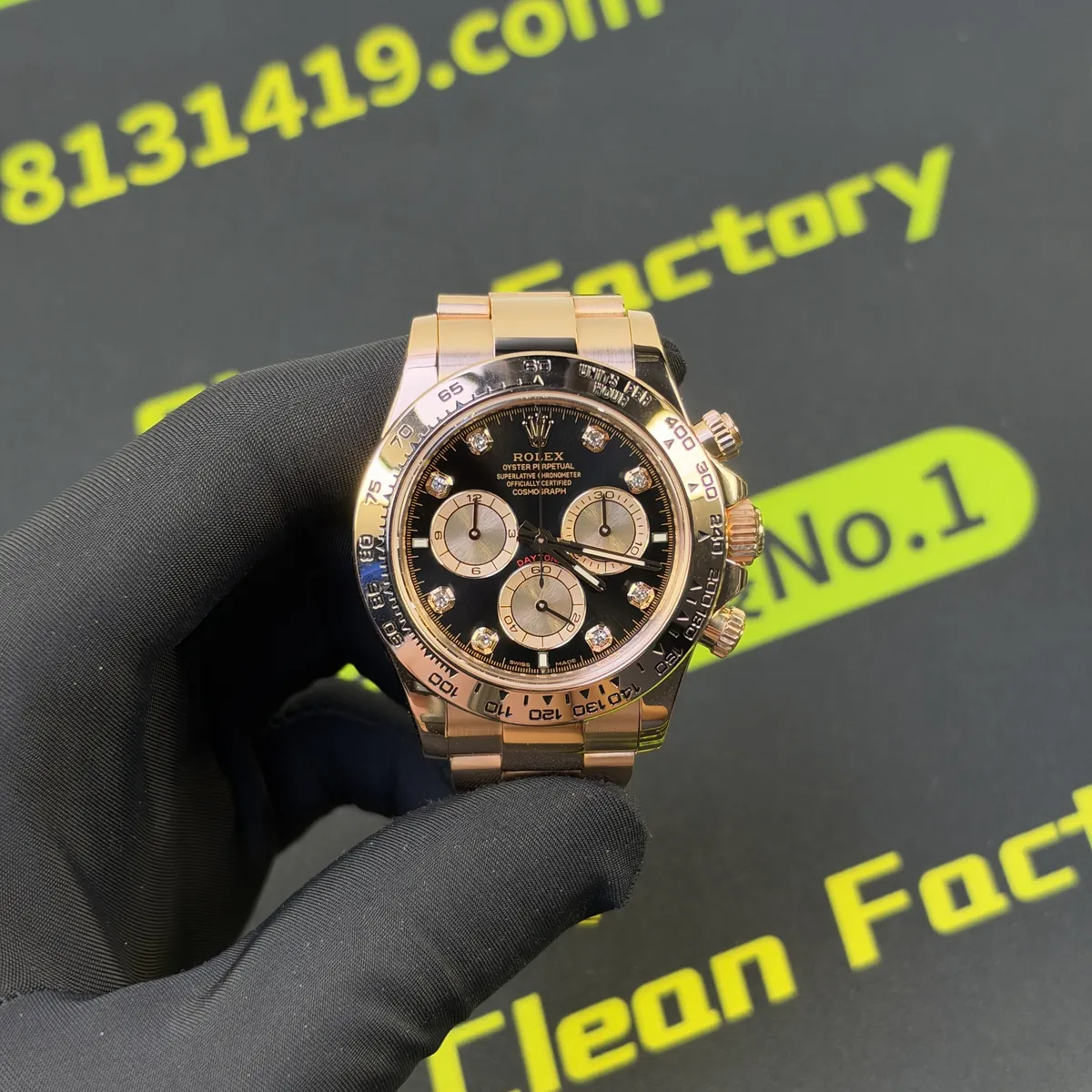 私人訂製地通拿m126505玫瑰金手持正面實拍 18K包金色澤
