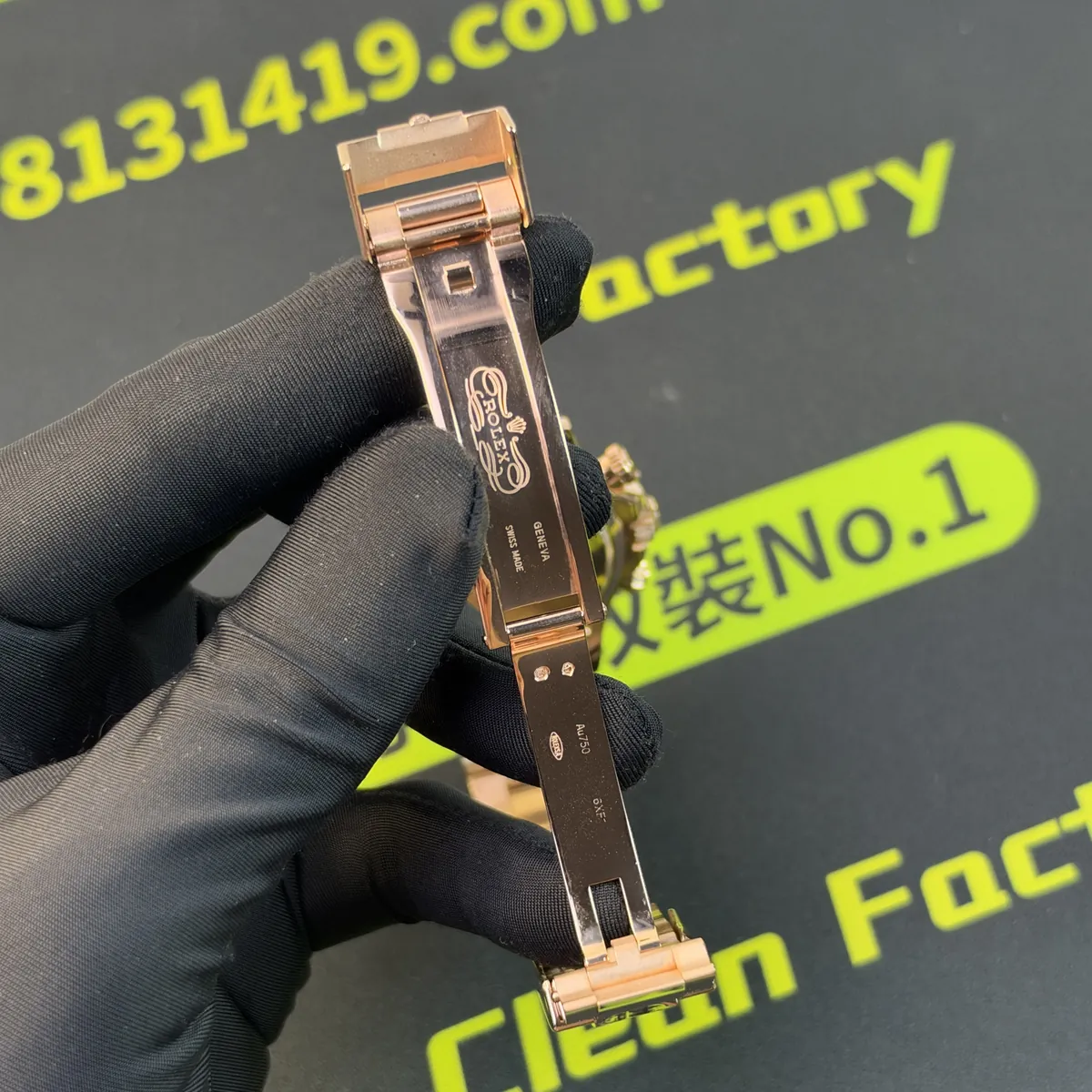 私人訂製地通拿m126505錶扣內部AU750聖伯納狗頭標天平標刻印