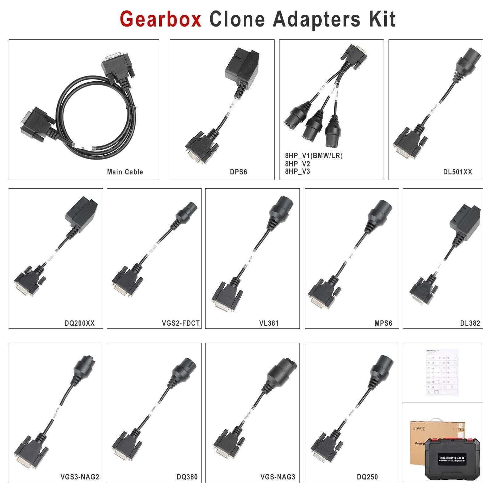 TOPDON ECU Programmer Gearbox Connectors Package for T-Ninja Box