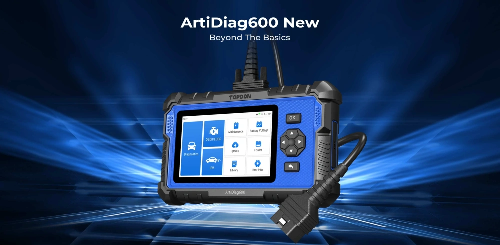 TOPDON ArtiDiag600 NEW OBD2 Scanner Engine ABS SRS SAS AT TPMS EPB Diagnostic Tool