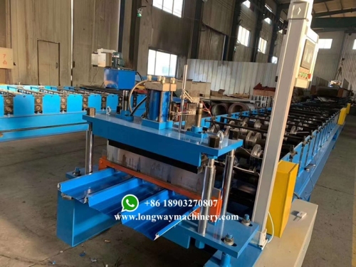 Máquina formadora de láminas de techo con enclavamiento de perfil fijo oculto