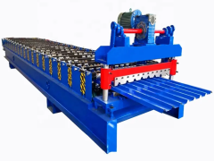 Motor cutting Steel roofing sheet roll forming machine PV8 roofing sheet machine