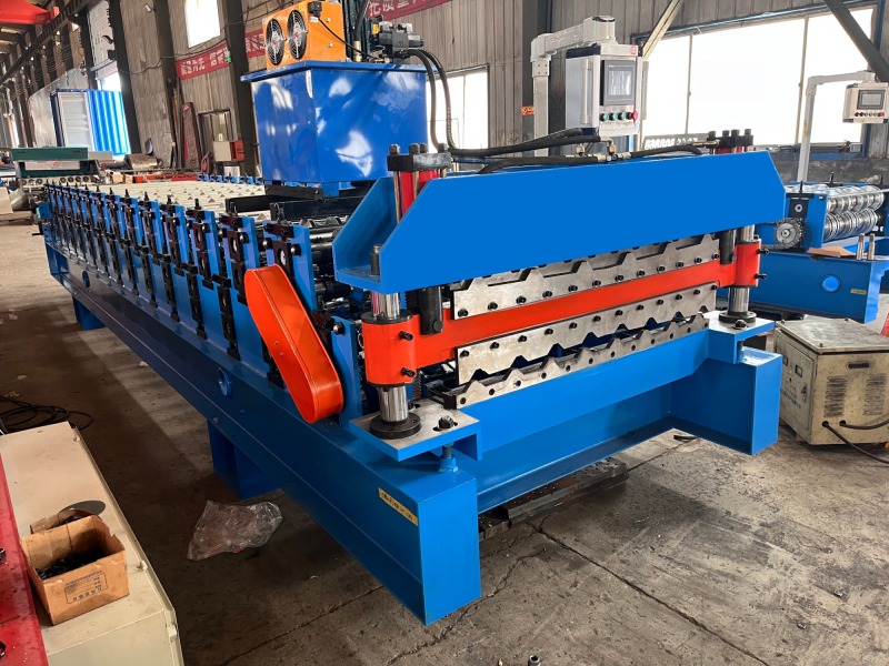 Double layer roofing Tr4 Tr5 Aluzinc calamina roll forming machine