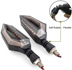 Universal 10mm Motorcycle 12 LED Turn Signal Lights Blinker Front Rear Lights Indicator for Harley Yamaha Suzuki