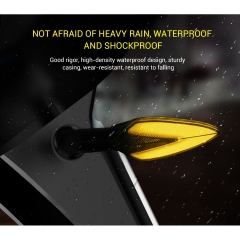 LED DRL Turn Signal Flowing Motor Led Light Indicator Lamp Flashing Motorcycle Yellow Amber Tail Lamp FZS CB150 Force 12V