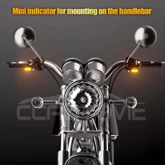 Mini LED Turn Signals Handlebar Marker Light Front Motorcycle Blinkers Compatible with Honda Shadow Harley Dyna Sportster Kawasaki Vulcan Yamaha V-Star Road Star