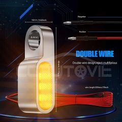 Mini LED Turn Signals Handlebar Marker Light Front Motorcycle Blinkers Compatible with Honda Shadow Harley Dyna Sportster Kawasaki Vulcan Yamaha V-Star Road Star