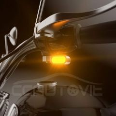 Mini LED Turn Signals Handlebar Marker Light Front Motorcycle Blinkers Compatible with Honda Shadow Harley Dyna Sportster Kawasaki Vulcan Yamaha V-Star Road Star