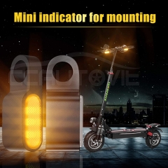 Turn Signal Motorcycle LED Lights Blinker, Mini Turn Signal Motorcycle LED Amber Indicator for Motorbikes Motorcycle Handlebar BLACK