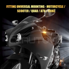 Mini LED Turn Signals Handlebar Marker Light Front Motorcycle Blinkers Compatible with Honda Shadow Harley Dyna Sportster Kawasaki Vulcan Yamaha V-Star Road Star