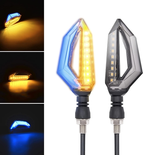 Motorcycle LED Turn Signal Lights Motorcycle Indicators Blinker Front Rear Lights Indicator 12V