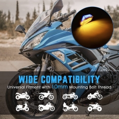 Motorcycle LED Turn Signal Lights Motorcycle Indicators Blinker Front Rear Lights Indicator 12V