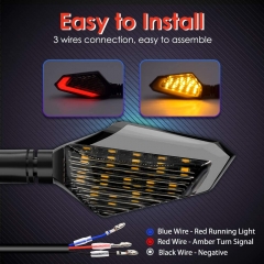 Motorcycle Led Turn Signal Lights Blinkers Front Rear Indicators 12V