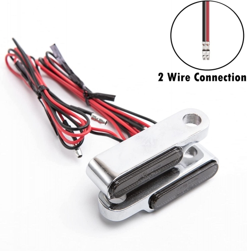 Mini Motorcycle Turn Signal Light 12V LED Indicator Blinker Universal Bike Rear Lamp (Silver)