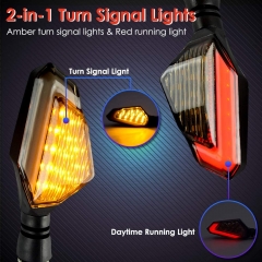 Motorcycle Led Turn Signal Lights Blinkers Front Rear Indicators 12V