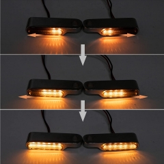 Mini Motorcycle Turn Signal Light 12V LED Indicator Blinker Universal Bike Rear Lamp (Silver)