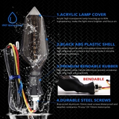 Universal Motorcycle LED Turn Signal Lights Double Color Front Rear Indicator Indicator Lights