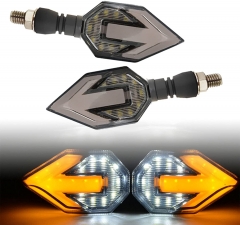 Motorcycle Indicators Flowing Turn Signal Lights Motorbike Turning Indicators Front Rear Lights for Motorbike Harley Cruiser Honda Kawasaki BMW Yamaha Suzuki
