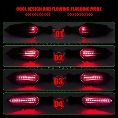 Universal Motorcycle Motorbike Turn Signal Indicator Lights Red Flowing,Arrow Blue DRL Daytime Running Lights for Yamaha Suzuki Kawasaki