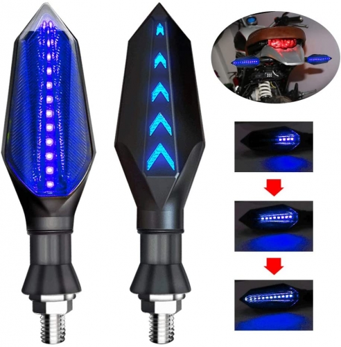 Universal Motorcycle LED Turn Signal Lights Double Color Front Rear Indicator Indicator Lights