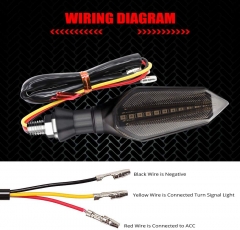 Universal Motorcycle Motorbike Turn Signal Indicator Lights Red Flowing,Arrow Blue DRL Daytime Running Lights for Yamaha Suzuki Kawasaki
