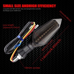 Universal Motorcycle Motorbike Turn Signal Indicator Lights Red Flowing,Arrow Blue DRL Daytime Running Lights for Yamaha Suzuki Kawasaki