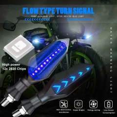 Universal Motorcycle LED Turn Signal Lights Double Color Front Rear Indicator Indicator Lights