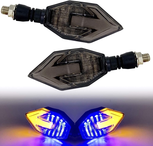 Motorcycle Indicators Flowing Turn Signal Lights Motorbike Turning Indicators Front Rear Lights for Motorbike Harley Cruiser Honda Kawasaki BMW Yamaha Suzuki