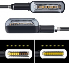 Motorcycle Turn Signal Red/Sequence Amber LED Indicator Light Daytime Running Lights DRL Switchback Glow for Motorcycle