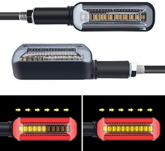 Motorcycle Turn Signal Red/Sequence Amber LED Indicator Light Daytime Running Lights DRL Switchback Glow for Motorcycle